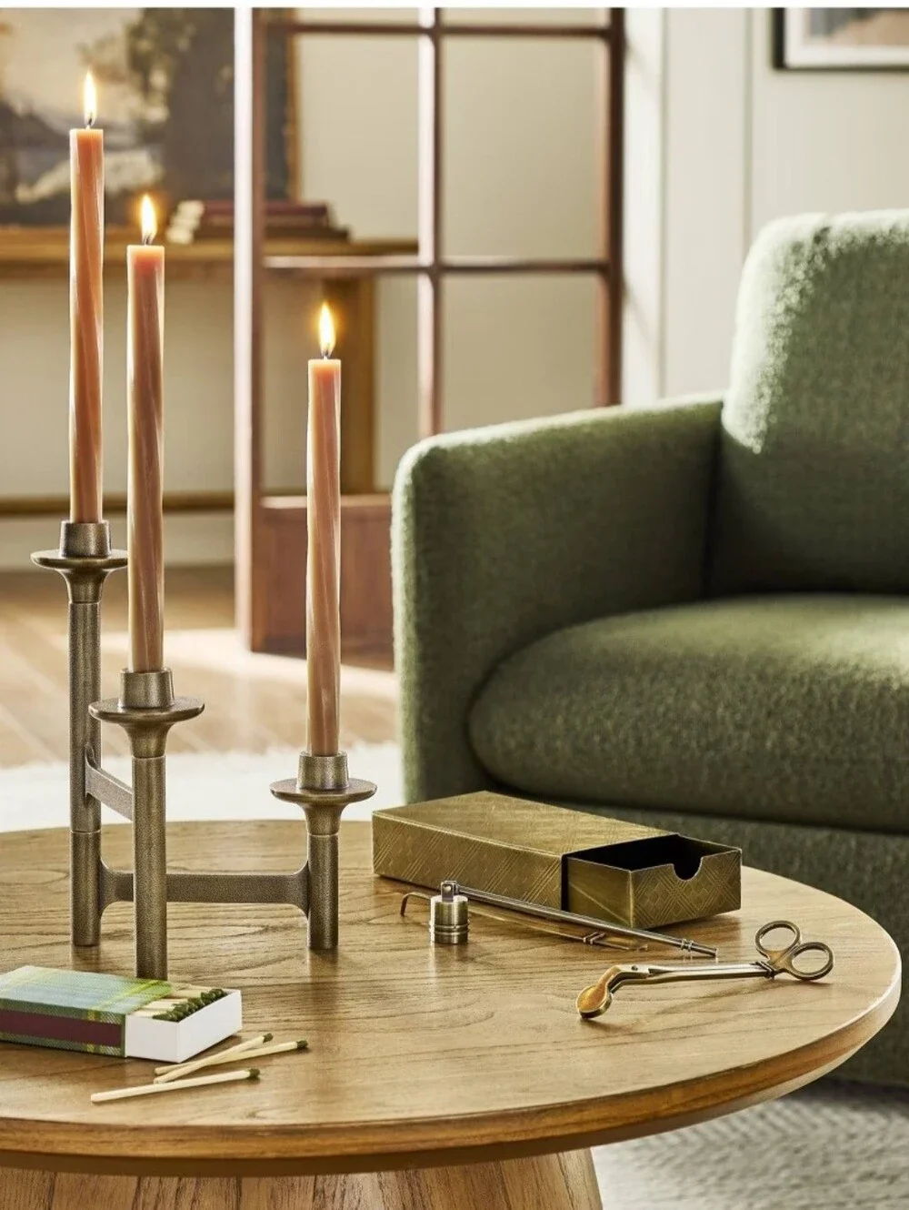 3ct Taper Brass Candelabra - Hearth & Hand' with Magnolia